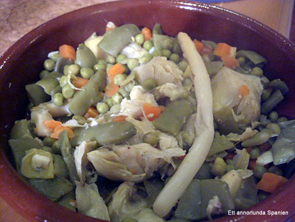 Spansk grönsaksgryta - menestra de verduras