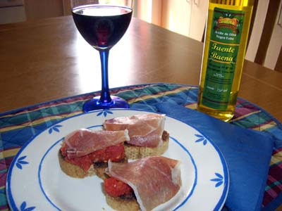 Pan con tomate