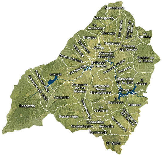 De 42 kommunerna i Sierra Norte